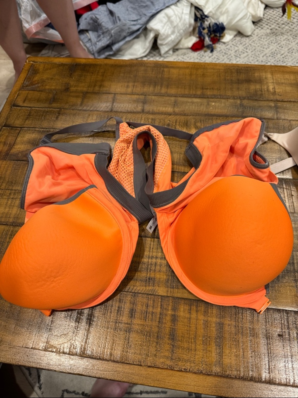 VSX Orange Padded Racerback Sports Bra